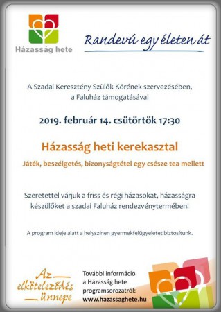 Házasság hete 2019 Szada
